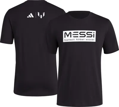 adidas Adult Miami Simply Messi Black T-Shirt