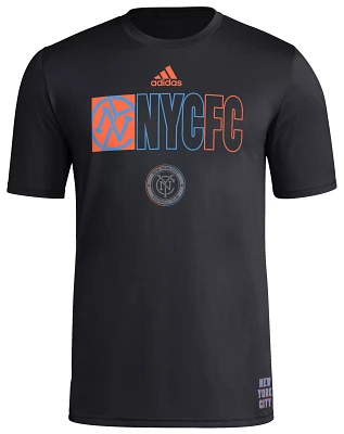 adidas Adult New York City FC 2024 Jersey Hook Black T-Shirt