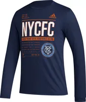 adidas New York City FC DNA Navy Long Sleeve Shirt