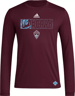 adidas Adult Colorado Rapids 2024 Jersey Hook Red Long Sleeve Shirt