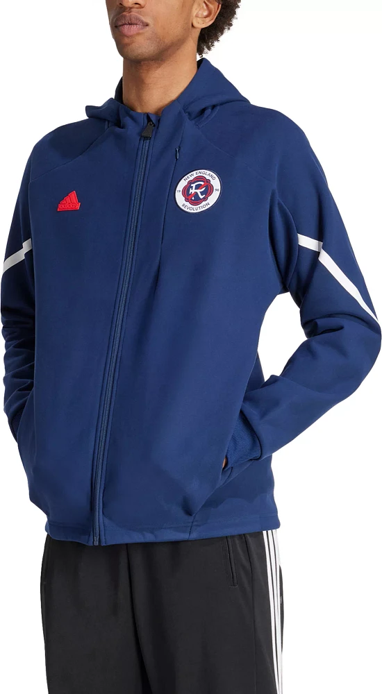 adidas Adult New England Revolution 2024 Blue Prematch Anthem Jacket