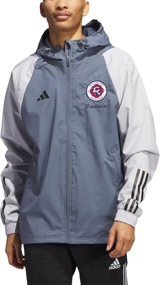 adidas New England Revolution 2023 Grey All-Weather Jacket