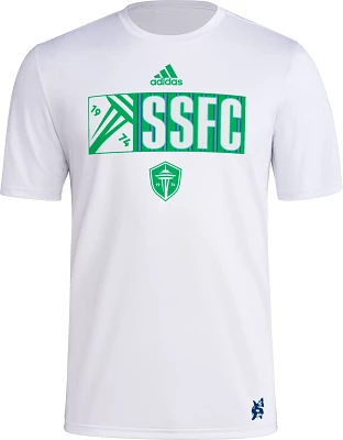 adidas Adult Seattle Sounders 2024 Jersey Hook White T-Shirt