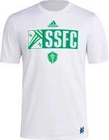 adidas Adult Seattle Sounders 2024 Jersey Hook White T-Shirt