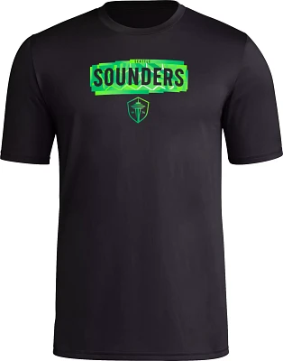 adidas Adult Seattle Sounders 2024 Local Black T-Shirt