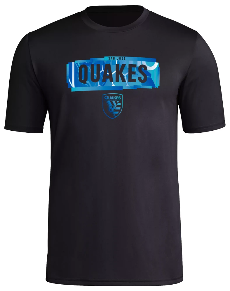 adidas Adult San Jose Earthquakes 2024 Local Black T-Shirt