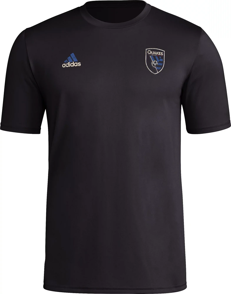 adidas Adult San Jose Earthquakes 2024 Local Stoic Black T-Shirt