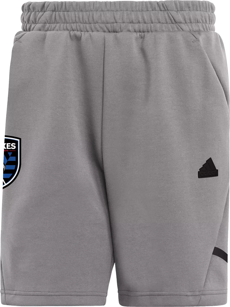 adidas Adult San Jose Earthquakes 2024 Travel Dark Grey Shorts