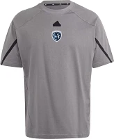 adidas Adult Sporting Kansas City 2024 Travel Dark Grey T-Shirt