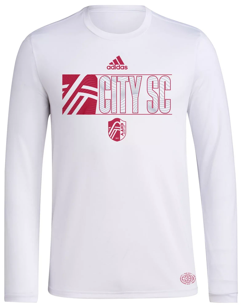 adidas Adult St. Louis City SC 2024 Jersey Hook White Long Sleeve Shirt