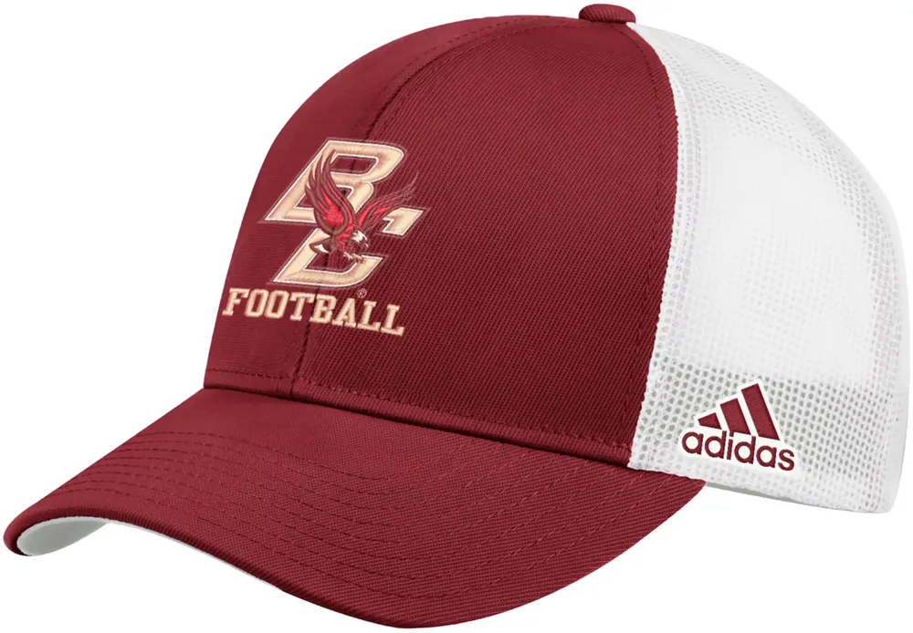 adidas Men's Boston College Eagles Maroon Structured Adjustable Trucker Hat