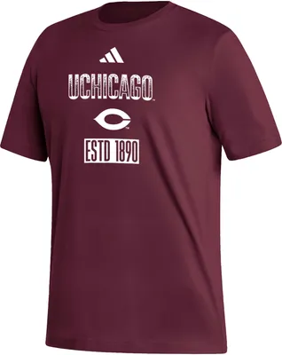 adidas Men's Chicago Maroons  Maroon Amplifier T-Shirt