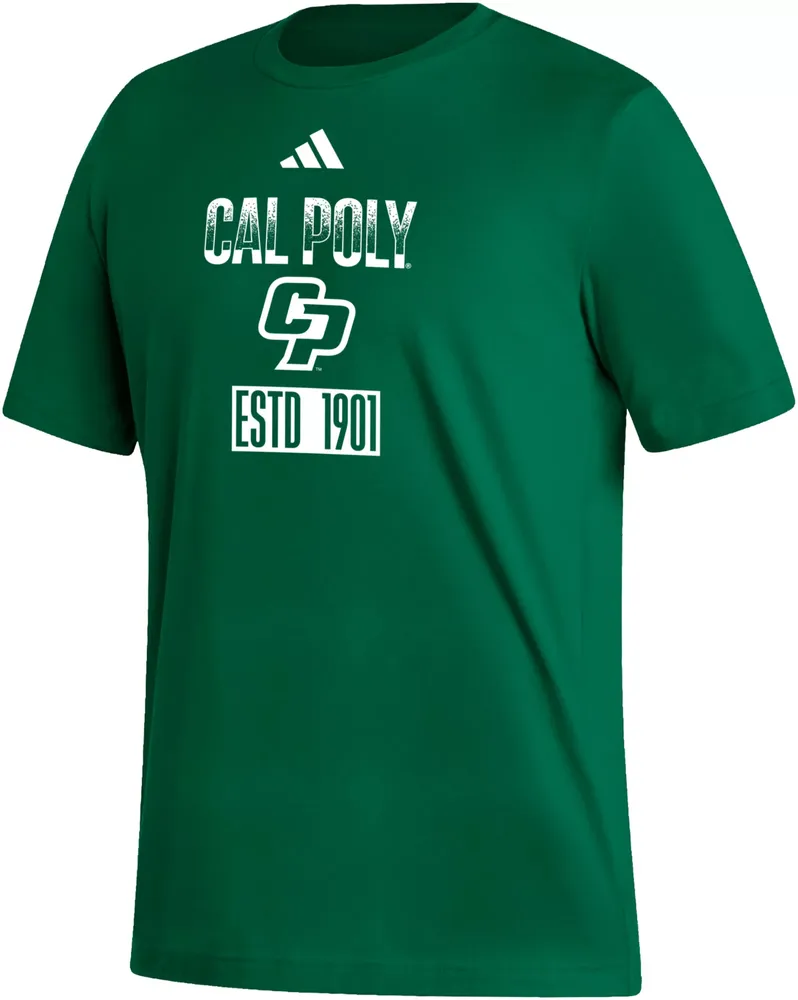 adidas Men's Cal Poly Mustangs Green Amplifier T-Shirt