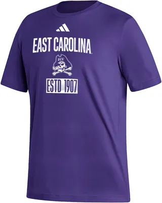 adidas Men's East Carolina Pirates Purple Amplifier T-Shirt