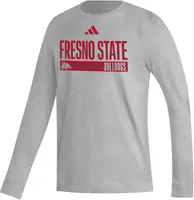 adidas Men's Fresno State Bulldogs Grey Fresh Long Sleeve T-Shirt