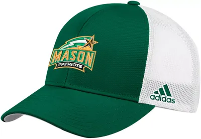 adidas Men's George Mason Patriots Green Structured Adjustable Trucker Hat