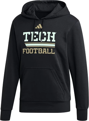 adidas Men's Georgia Tech Yellow Jackets Black Ghost Pullover Fleece Hoodie