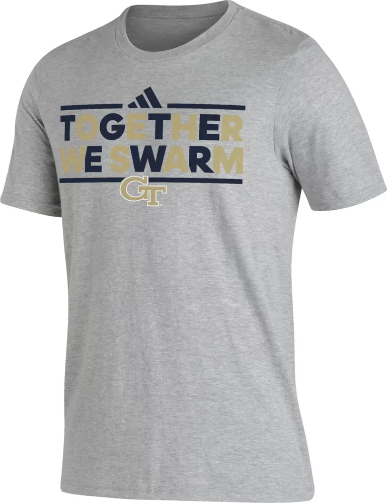 adidas Men's Georgia Tech Yellow Jackets Grey Dassler T-Shirt