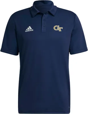 adidas Men's Georgia Tech Yellow Jackets Navy Entrada Polo