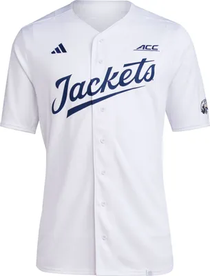 adidas Men's Georgia Tech Yellow Jackets White Replica Basketball Jersey