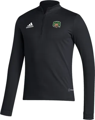 adidas Men's Ohio Bobcats Black Entrada 1/4 Zip Pullover