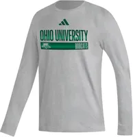 adidas Men's Ohio Bobcats Grey Fresh Long Sleeve T-Shirt