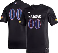 adidas Men's Kansas Jayhawks Black Replica Football Jersey