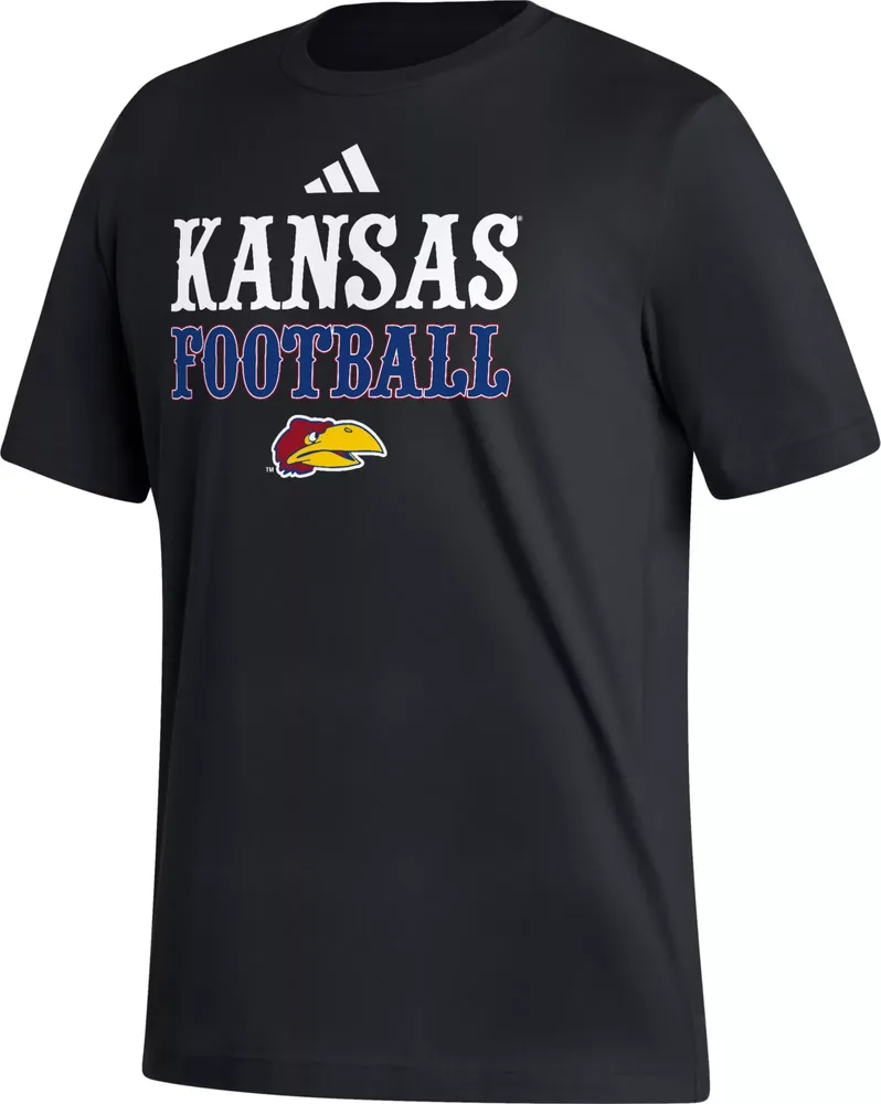 adidas Men's Kansas Jayhawks Black Strategy T-Shirt