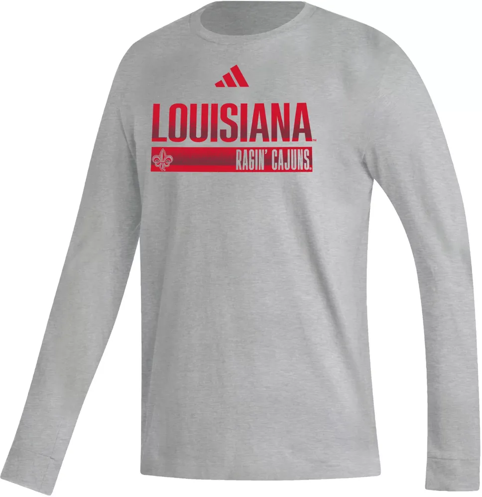 adidas Men's Louisiana-Lafayette Ragin' Cajuns Grey Fresh Long Sleeve T-Shirt