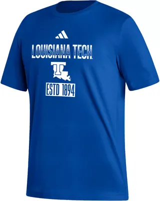 adidas Men's Louisiana Tech Bulldogs Blue Amplifier T-Shirt