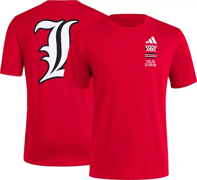 adidas Men's Louisville Cardinals Medium Red Reverse Retro Basketball T-Shirt