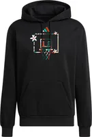 adidas Men's Miami Hurricanes Black Sideline Fleece Pullover Hoodie