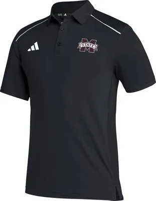 adidas Men's Mississippi State Bulldogs Black Aeroready Classic Polo