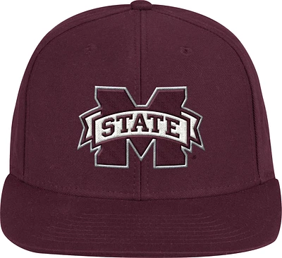 adidas Men's Mississippi State Bulldogs Maroon Flat Brim Adjustable Snapback Hat