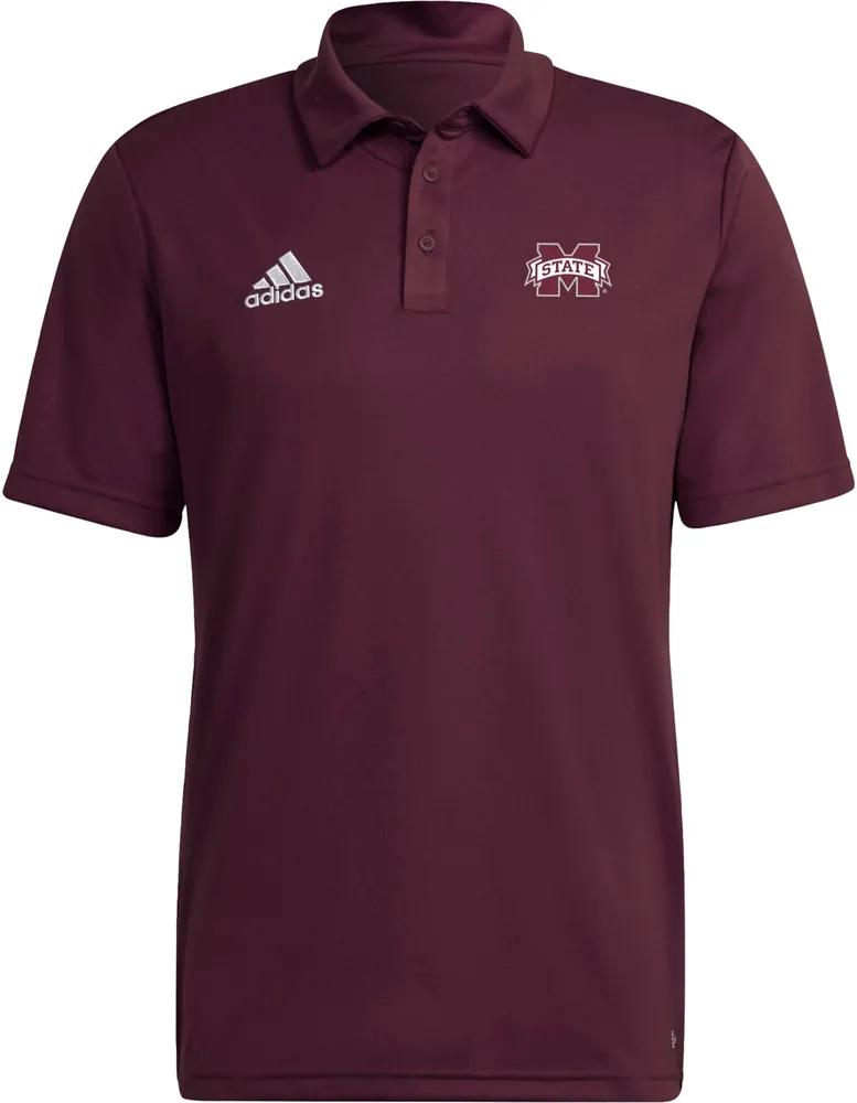 adidas Men's Mississippi State Bulldogs Maroon Entrada Polo