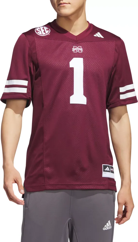 adidas Men's Mississippi State Bulldogs Maroon Premier Replica Football Jersey