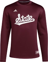 adidas Men's Mississippi State Bulldogs Dark Red Reverse Retro Crew Pullover Sweatshirt