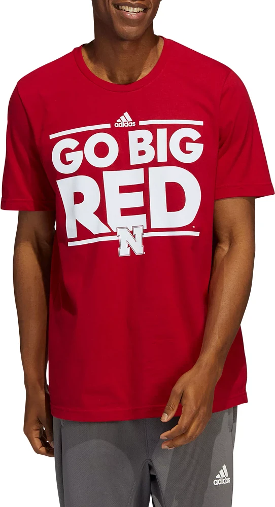 adidas Men's Nebraska Cornhuskers Scarlet Fresh T-Shirt