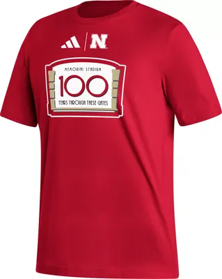 adidas Men's Nebraska Cornhuskers Scarlet Strategy T-Shirt