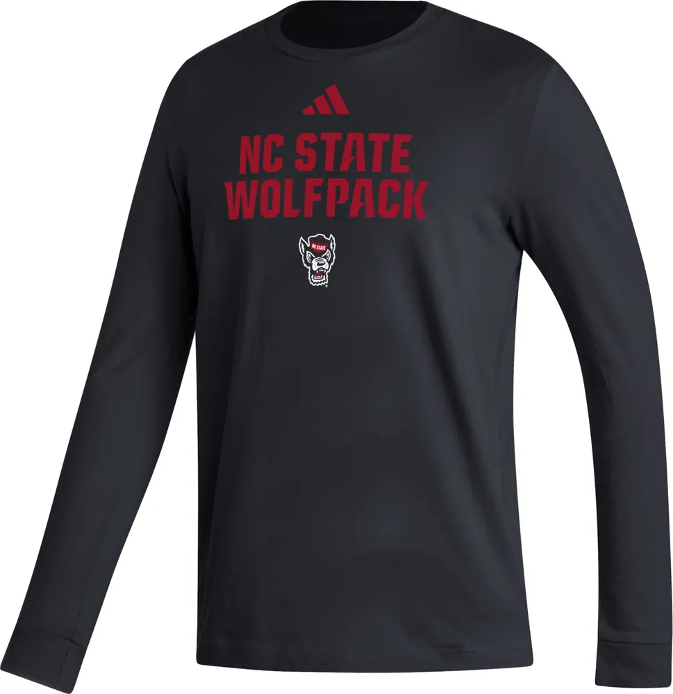 adidas Men's NC State Wolfpack Black Wordmark Long Sleeve T-Shirt