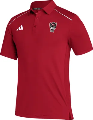 adidas Men's NC State Wolfpack Red Aeroready Classic Polo