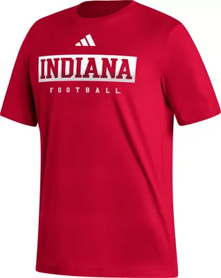 adidas Men's Indiana Hoosiers Crimson Football T-Shirt