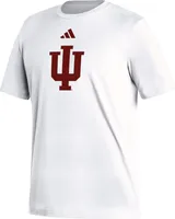 adidas Men's Indiana Hoosiers White Logo T-Shirt