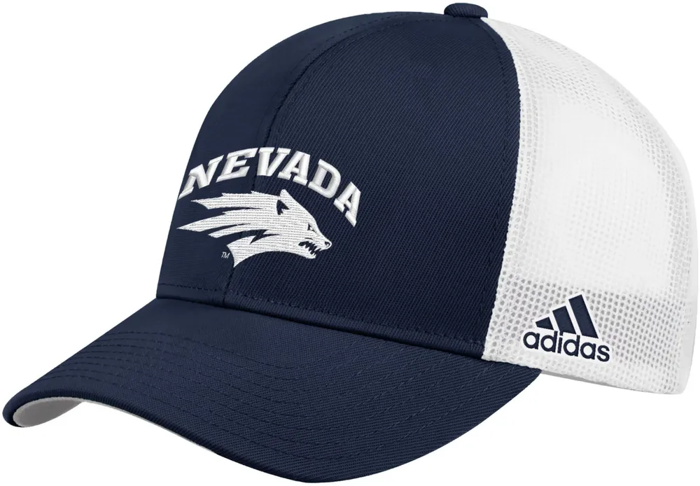 adidas Men's Nevada Wolf Pack Blue Structured Adjustable Trucker Hat