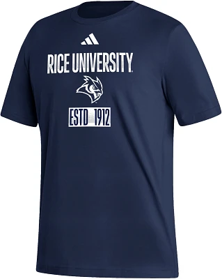 adidas Men's Rice Owls Blue Amplifier T-Shirt