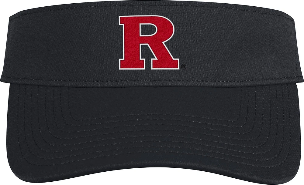 adidas Men's Rutgers Scarlet Knights Black Adjustable Coach Sideline Visor