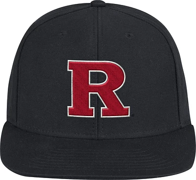 adidas Men's Rutgers Scarlet Knights Black Flat Brim Adjustable Snapback Hat