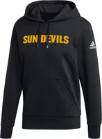 adidas Men's Arizona State Sun Devils Black Wordmark Pullover Fleece Hoodie