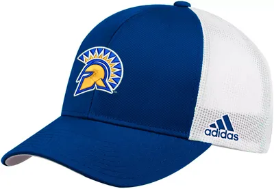 adidas Men's San Jose State  Spartans Blue Structured Adjustable Trucker Hat