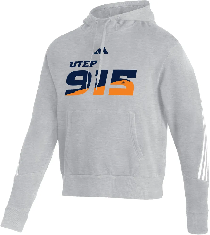 adidas Men's UTEP Miners 915 Grey Pullover Hoodie